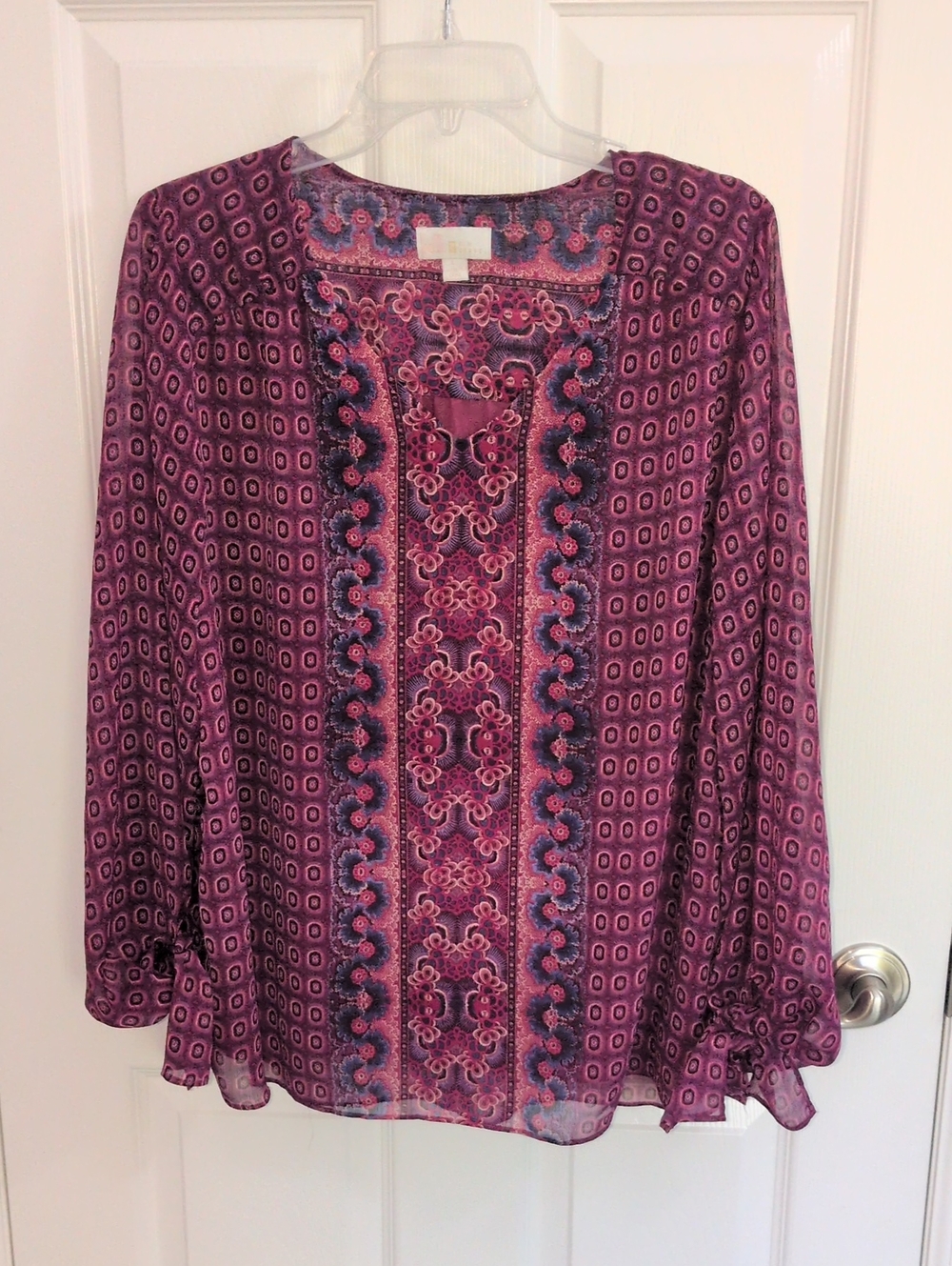 Belle By Kim Gravel Modern Mosaic Blouse - L